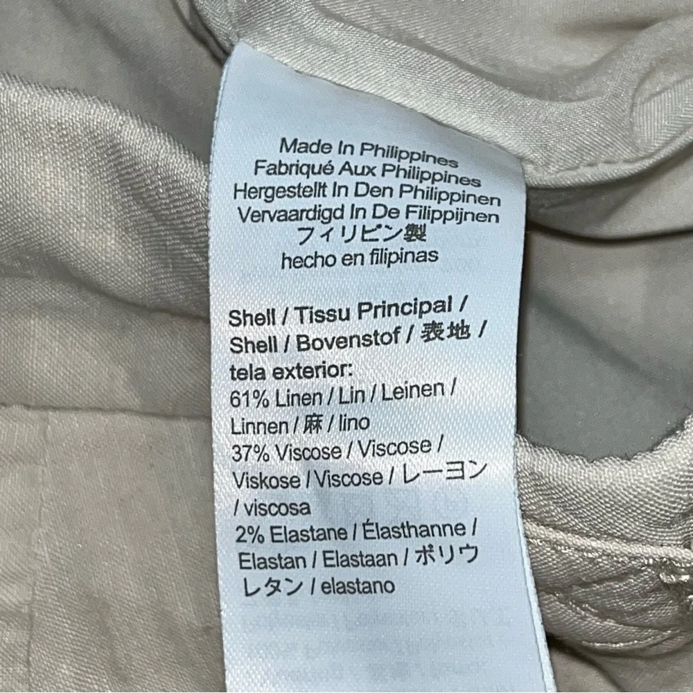 J Crew Linen Blend Mario Bellucci Pants Womens Size 2 Tan Italian Straight Leg - Picture 8 of 12